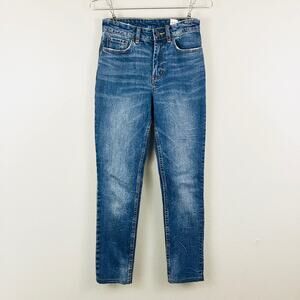 La Vie Rebecca Taylor Jeans Womens 24 Ines Slim Straight Ankle High Rise Vintage